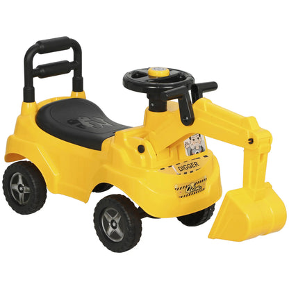 Kids Ride On Excavator, Push Truck Toy, Yellow, 1-3 Y, Yellow Toy Excavators at Gallery Canada