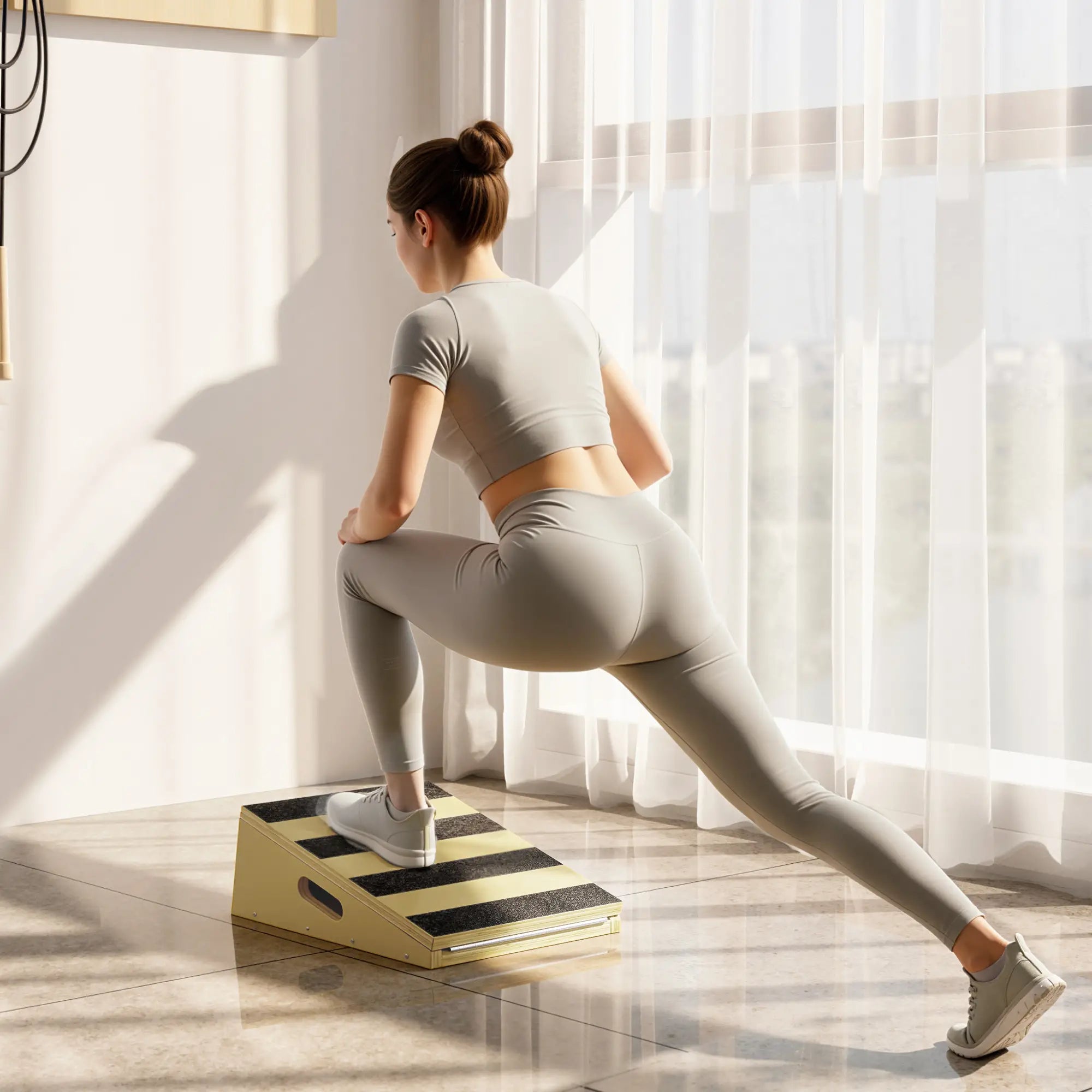 Portable Slant Board, 4-Level Incline Calf Stretcher, Non-Slip Surface Aerobic Equipment at Gallery Canada