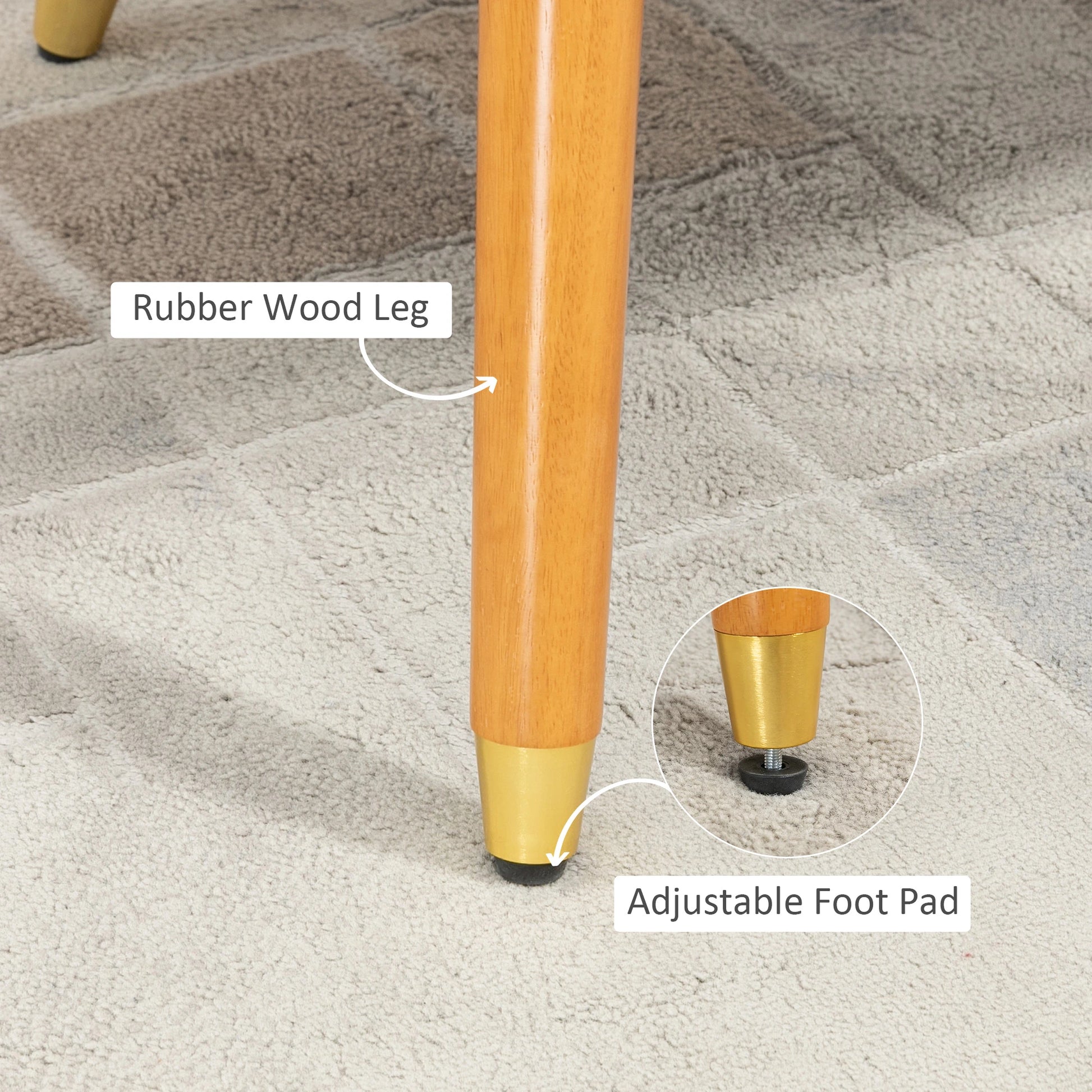 Modern Accent Chair, Upholstered Velvet Armchair with Wood Legs, Blue Accent Chairs at Gallery Canada