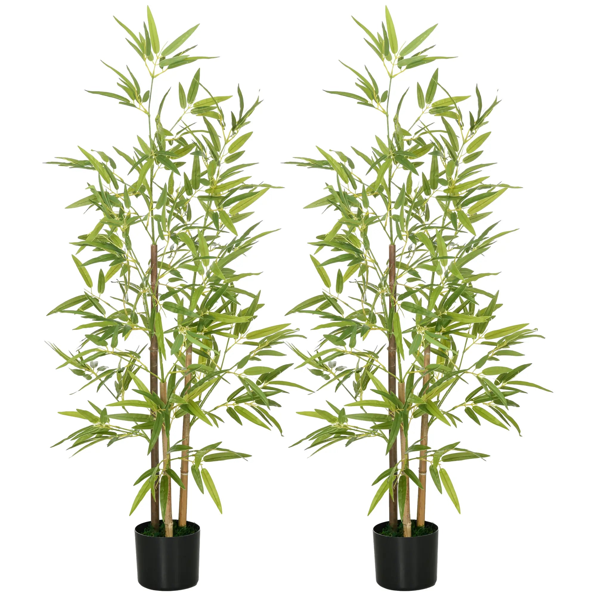 Set of 2 4ft Artificial Bamboo Tree, Indoor with Pot, Home Office Decor Artificial Trees at Gallery Canada