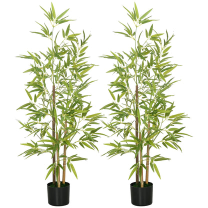 Set of 2 4ft Artificial Bamboo Tree, Indoor with Pot, Home Office Decor Artificial Trees at Gallery Canada