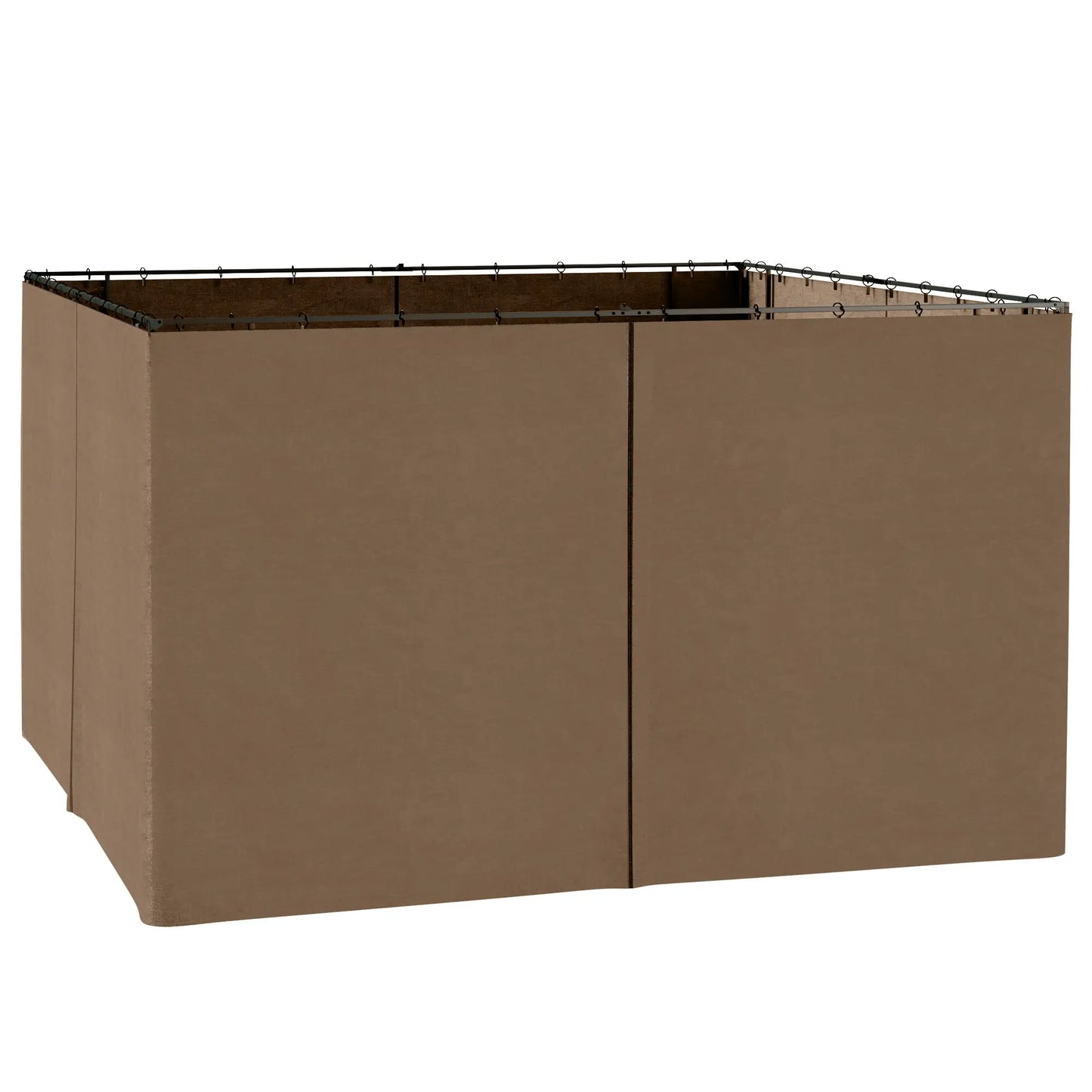 10' x 12' Gazebo Sidewall Set, 4 Panels, Hooks, C-Rings, Brown Gazebo Sidewalls Dark Brown at Gallery Canada