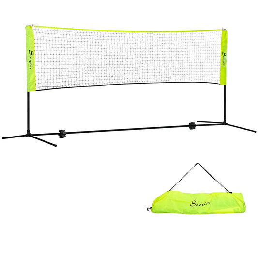 10ft Adjustable Badminton Net, With Carry Bag, Yellow