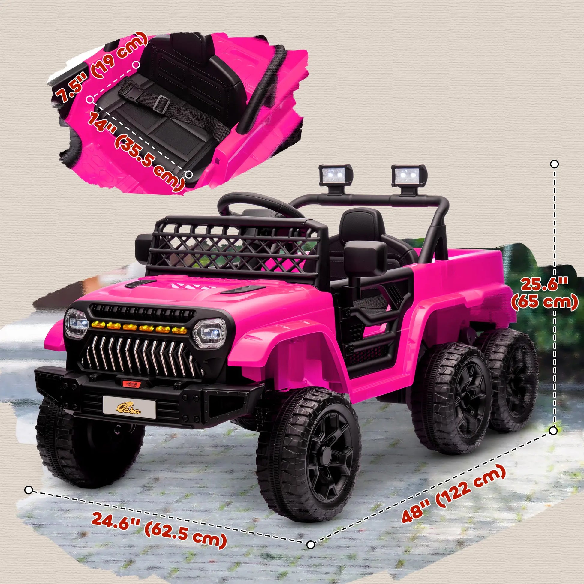 12V 4WD/2WD Kids Electric Car, Remote Control, Pink Electric Toy Cars at Gallery Canada