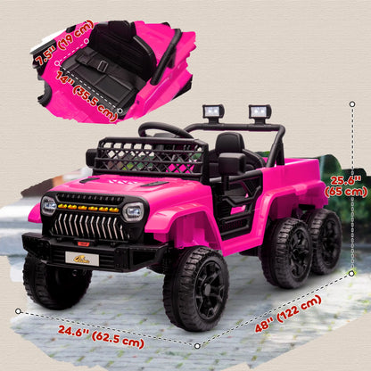 12V 4WD/2WD Kids Electric Car, Remote Control, Pink Electric Toy Cars at Gallery Canada