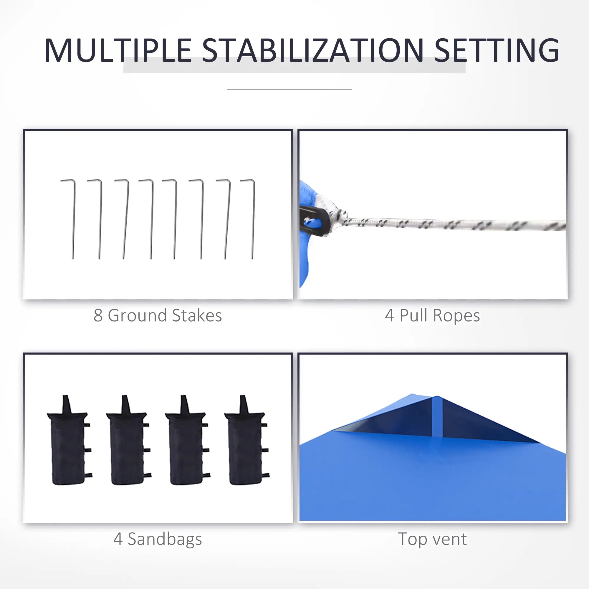 10' x 10' Pop Up Canopy Tent, Instant Sun Shelter, Blue Pop Up Canopies at Gallery Canada