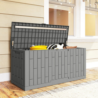 120 Gallon Resin Deck Box, Lockable Outdoor Storage, Splash And UV Resistant Patio Storage Boxes at Gallery Canada