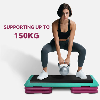 3.9"/5.9"/7.9" Aerobic Stepper, Non-Slip Top, Indoor Outdoor, Multicolour Aerobic Equipment at Gallery Canada