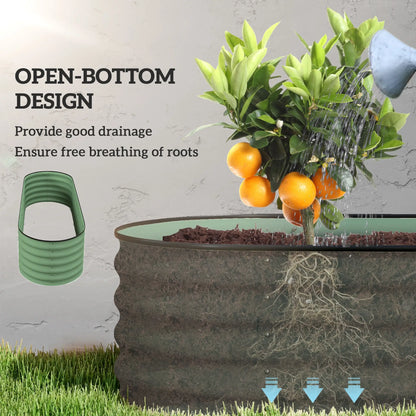 6.5 x 2 x 1.5 FT Galvanized Steel Raised Garden Bed, Green Galvanized Planter Boxes at Gallery Canada