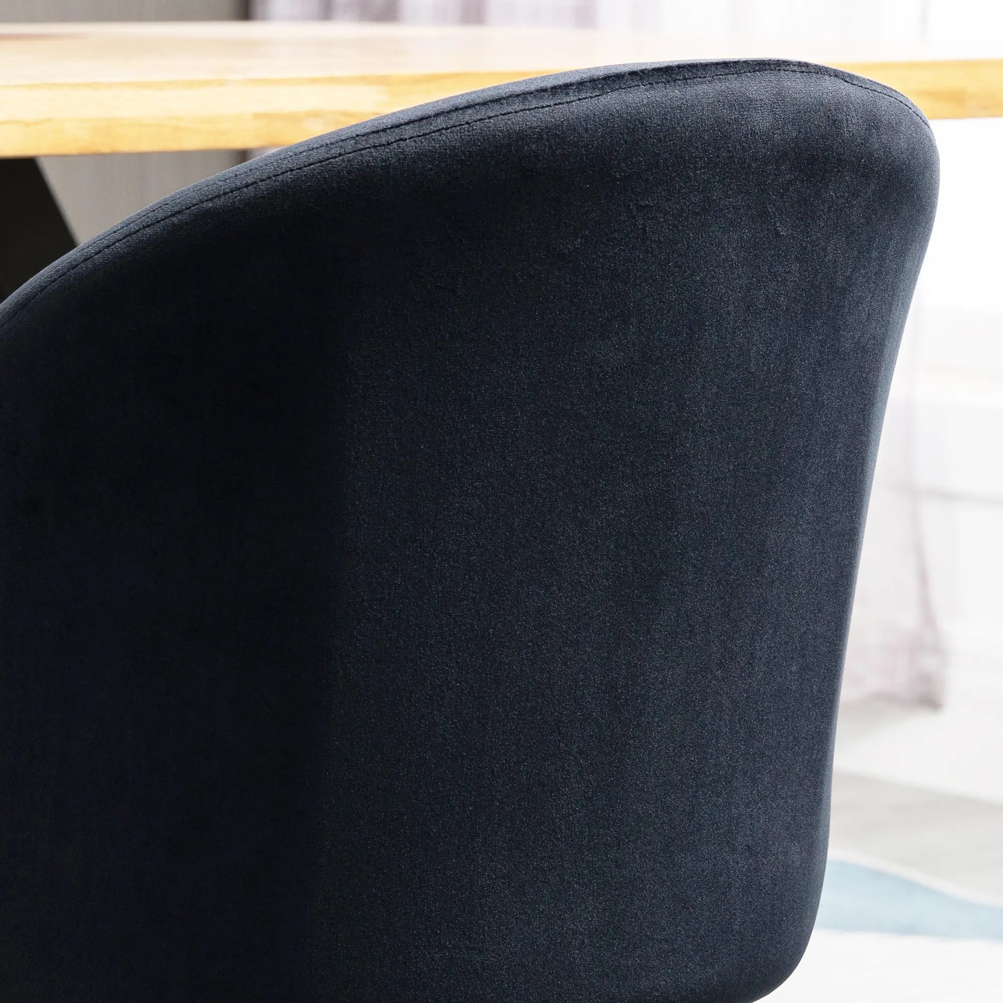 Modern Dining Chairs, Velvet Upholstery, Set of 4, Black Bar Stools at Gallery Canada