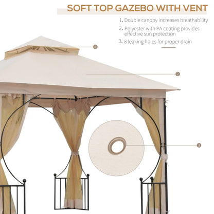 10'x10' Patio Gazebo, Outdoor Garden Canopy, Mosquito Netting Gazebos at Gallery Canada