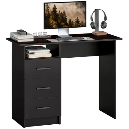 Computer Desk with Storage, 39 Inch, Black Computer Desks at Gallery Canada