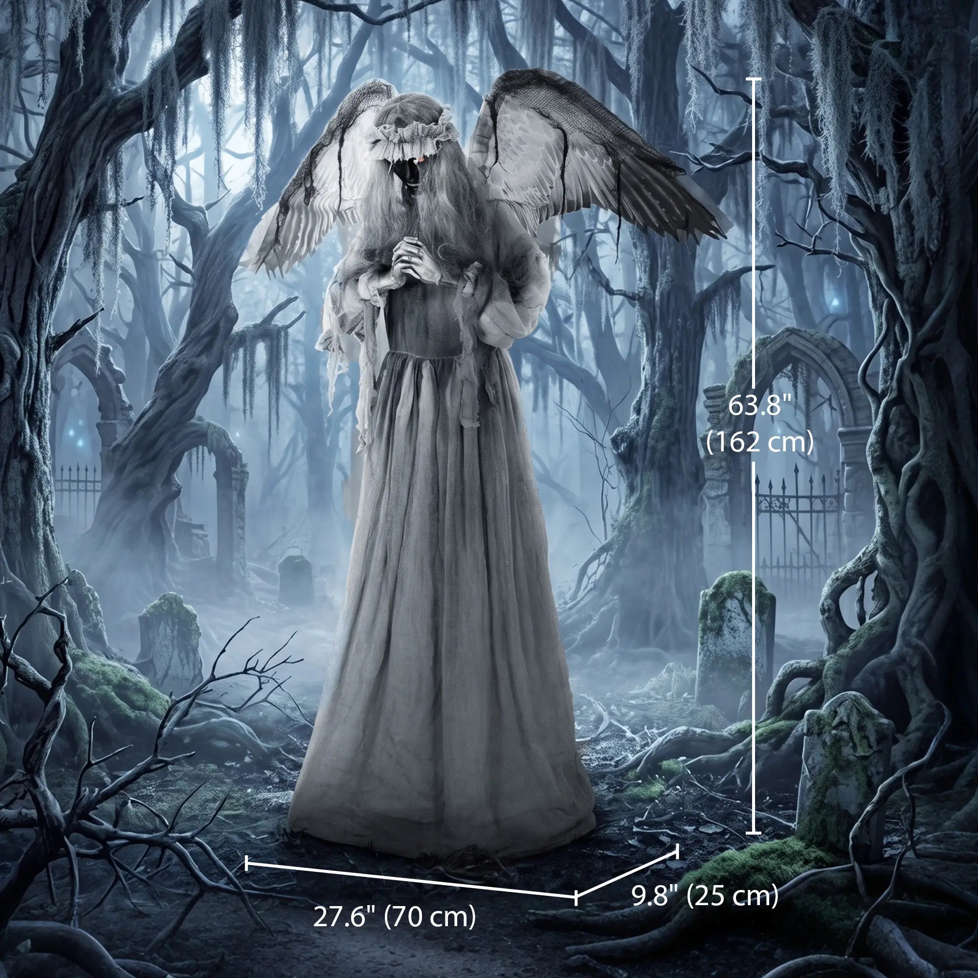 Animated Crying Angel Halloween Decoration, Sound & Touch Halloween Decorations at Gallery Canada