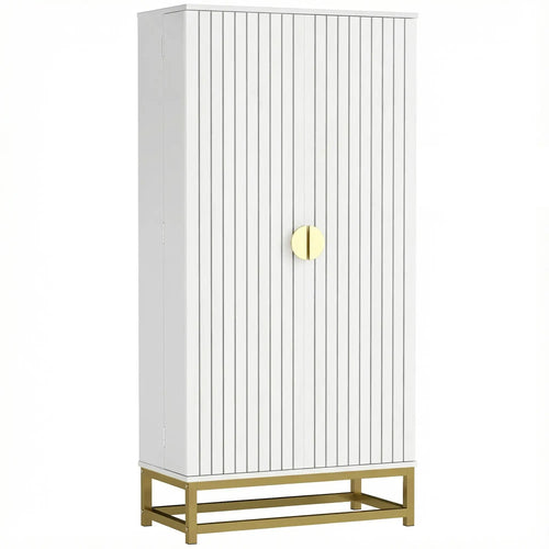 47 In Kitchen Pantry Cabinet, Freestanding Storage With 12 Door Shelves