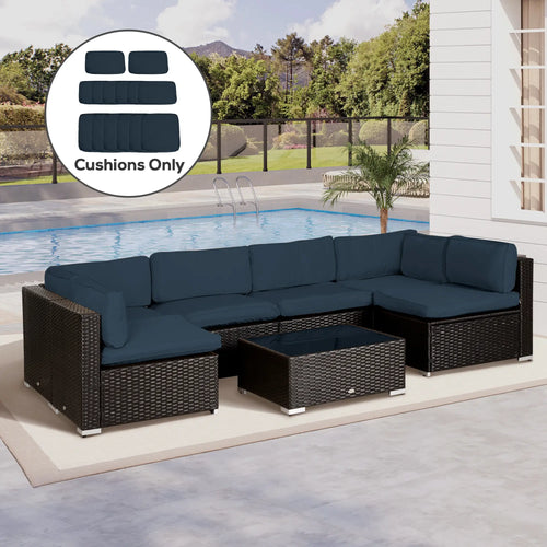 Outdoor Rattan Sofa Set Cushion Cover, Polyester, No Cushion