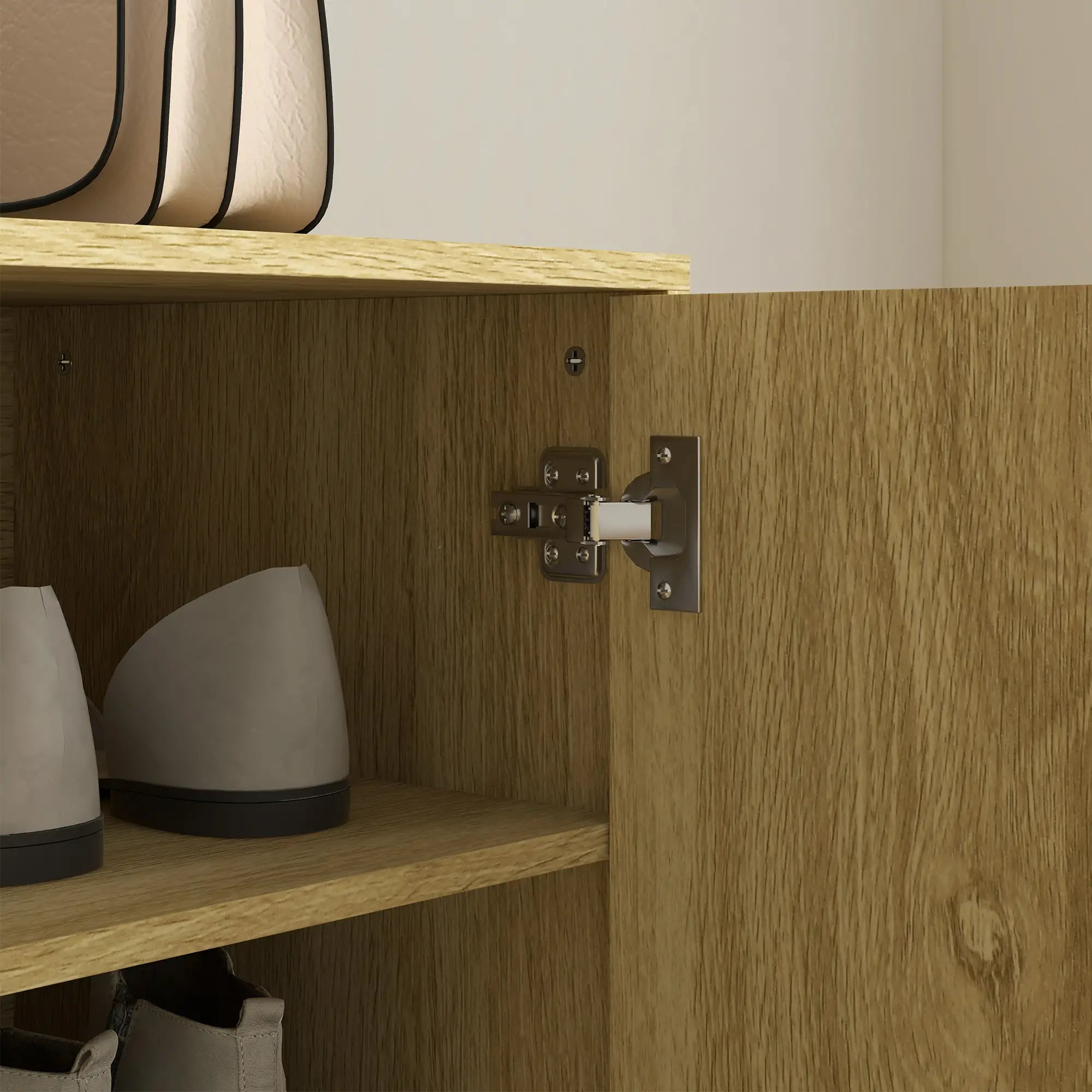 5-Tier Shoe Cabinet, Adjustable Shelves, 15 Pair Storage, Oak Shoe Storage Cabinets & Racks at Gallery Canada