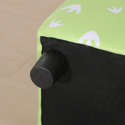 Kids Sofa, Armrest Chair, Toddler Couch, Cute Animal Print, Velvet, Eucalyptus Wood, Green Kids Chairs & Seating at Gallery Canada