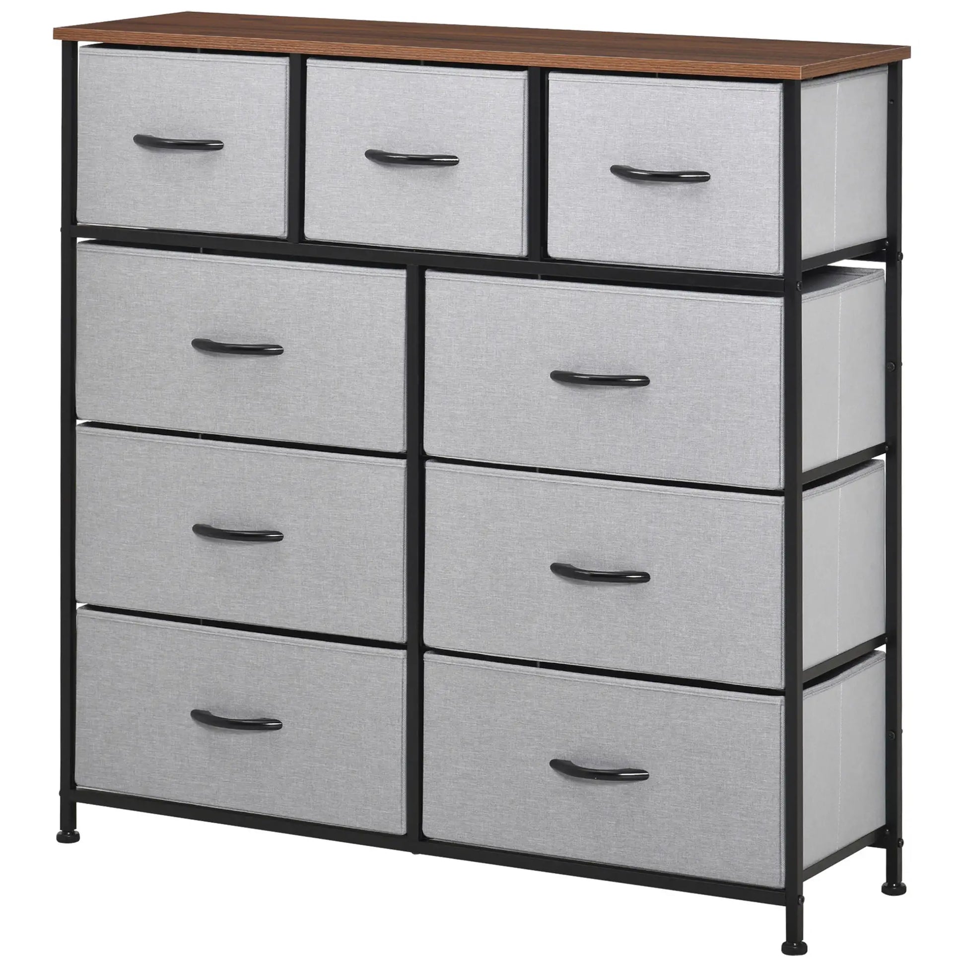 9-Drawer Dresser, 4-Tier Fabric Storage Tower, Grey Storage Cabinets at Gallery Canada