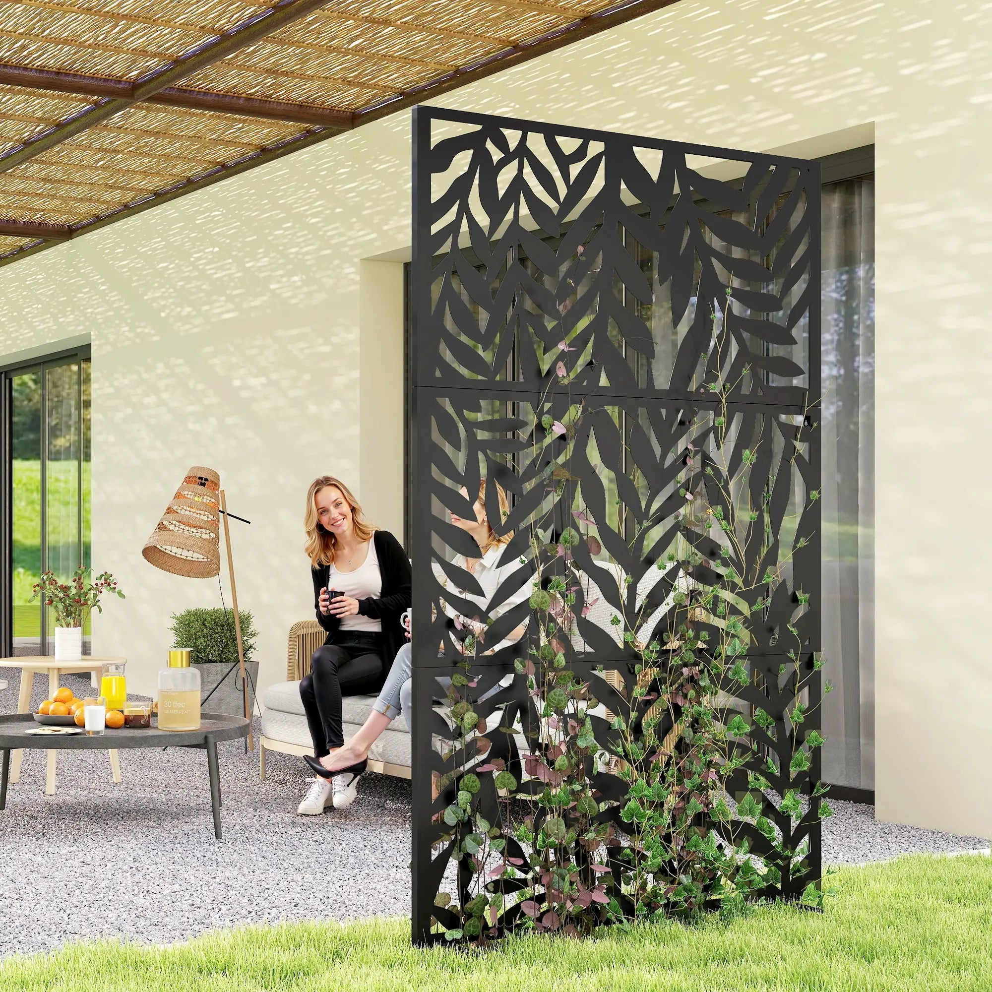 Metal Outdoor Privacy Screen, 72