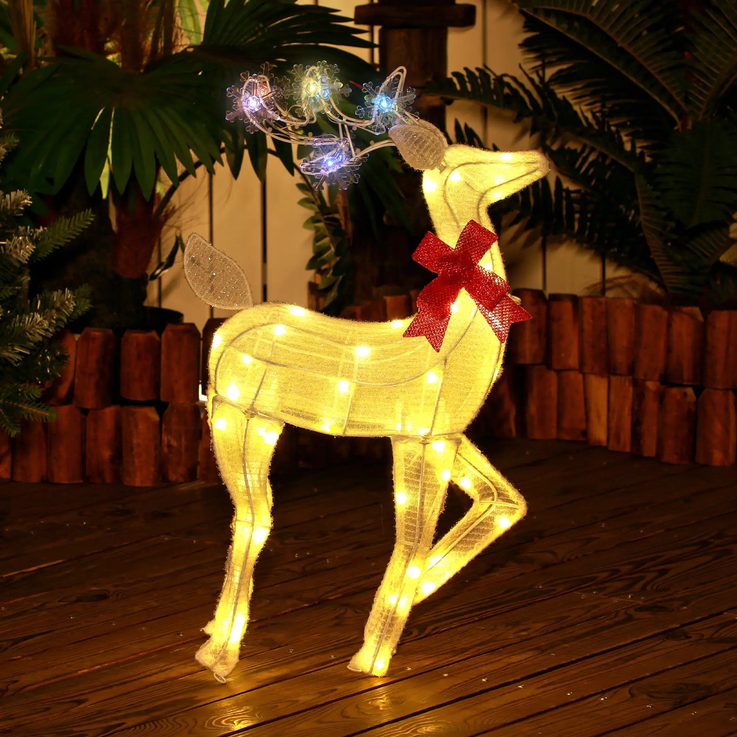 Light Up Reindeer Yard Decoration, Indoor Outdoor Garden Lawn, White Christmas Deer Lights at Gallery Canada