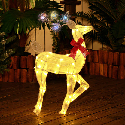 Light Up Reindeer Yard Decoration, Indoor Outdoor Garden Lawn, White Christmas Deer Lights at Gallery Canada