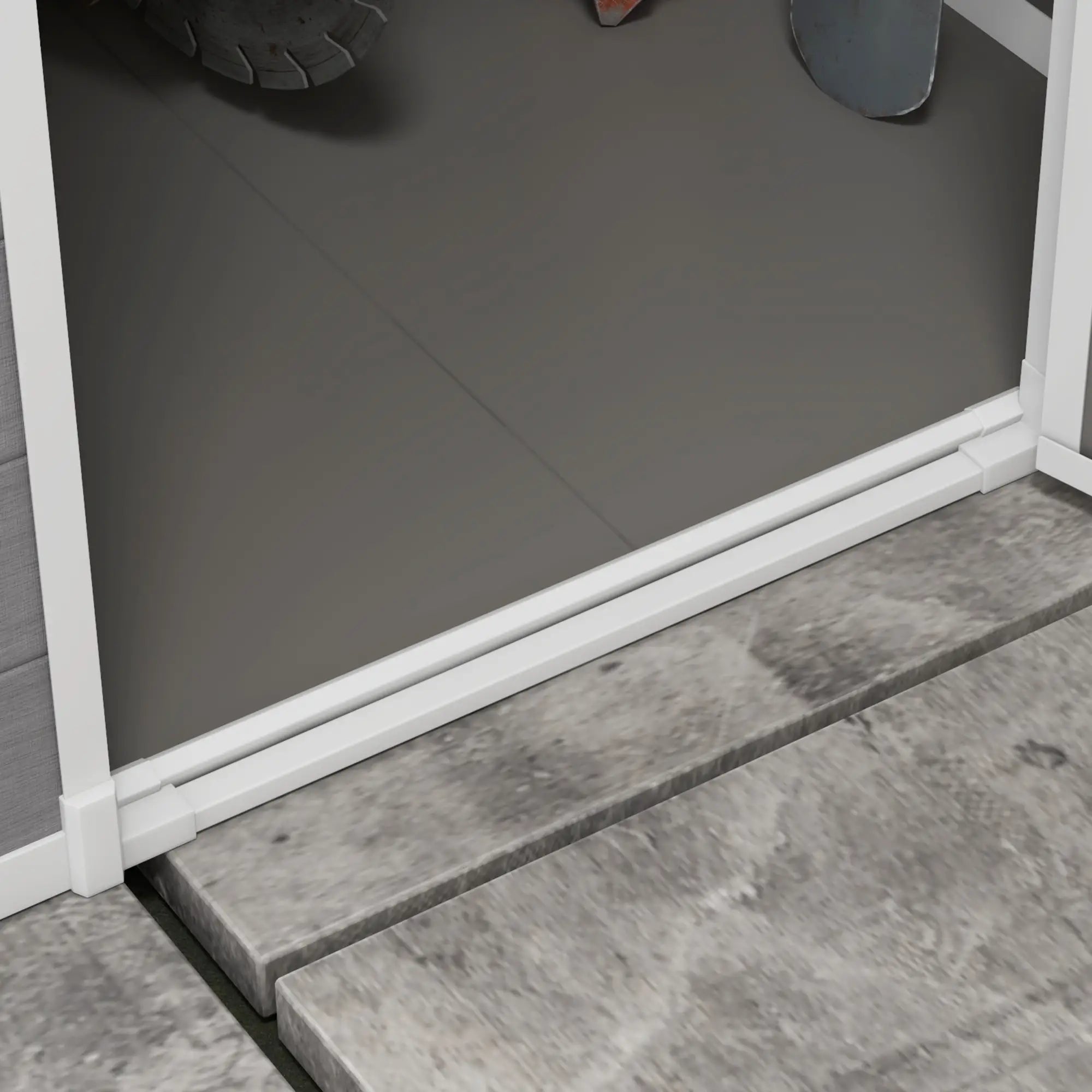 4'x5' Garden Tool Storage Shed, Lean to, Window, Vent, Plastic Roof, Grey Sheds at Gallery Canada