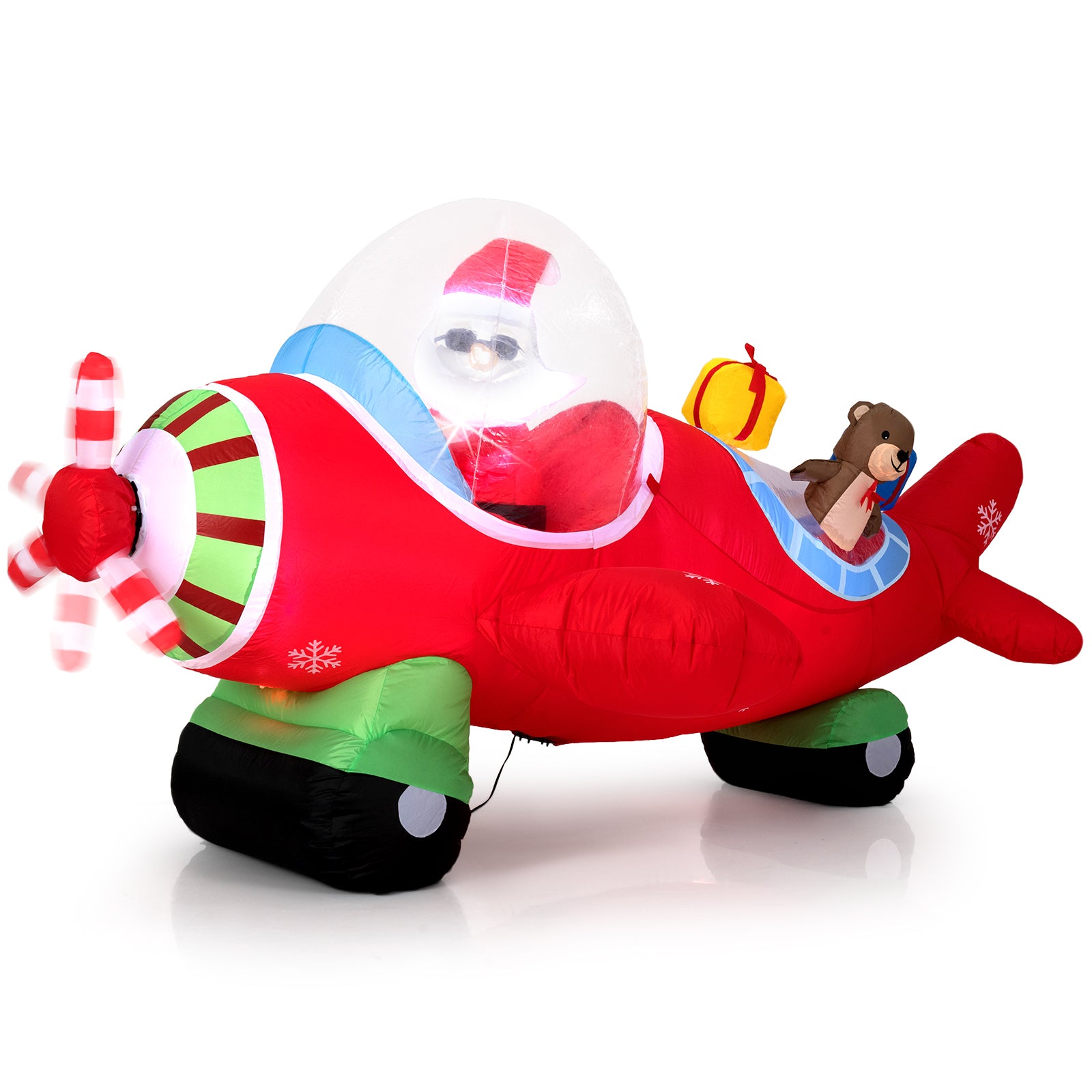 7.2 Feet Christmas Inflatable Airplane With Gift Boxes, LED Lights Christmas Inflatables Options at Gallery Canada