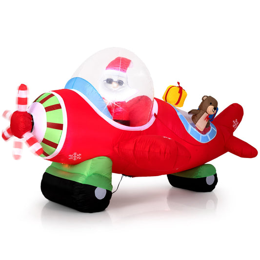 7.2 Feet Christmas Inflatable Airplane With Gift Boxes, LED Lights Christmas Inflatables Options at Gallery Canada