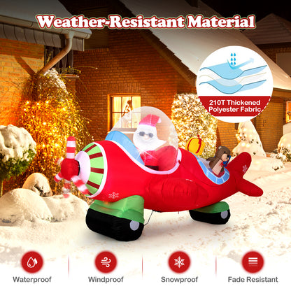7.2 Feet Christmas Inflatable Airplane With Gift Boxes, LED Lights Christmas Inflatables at Gallery Canada