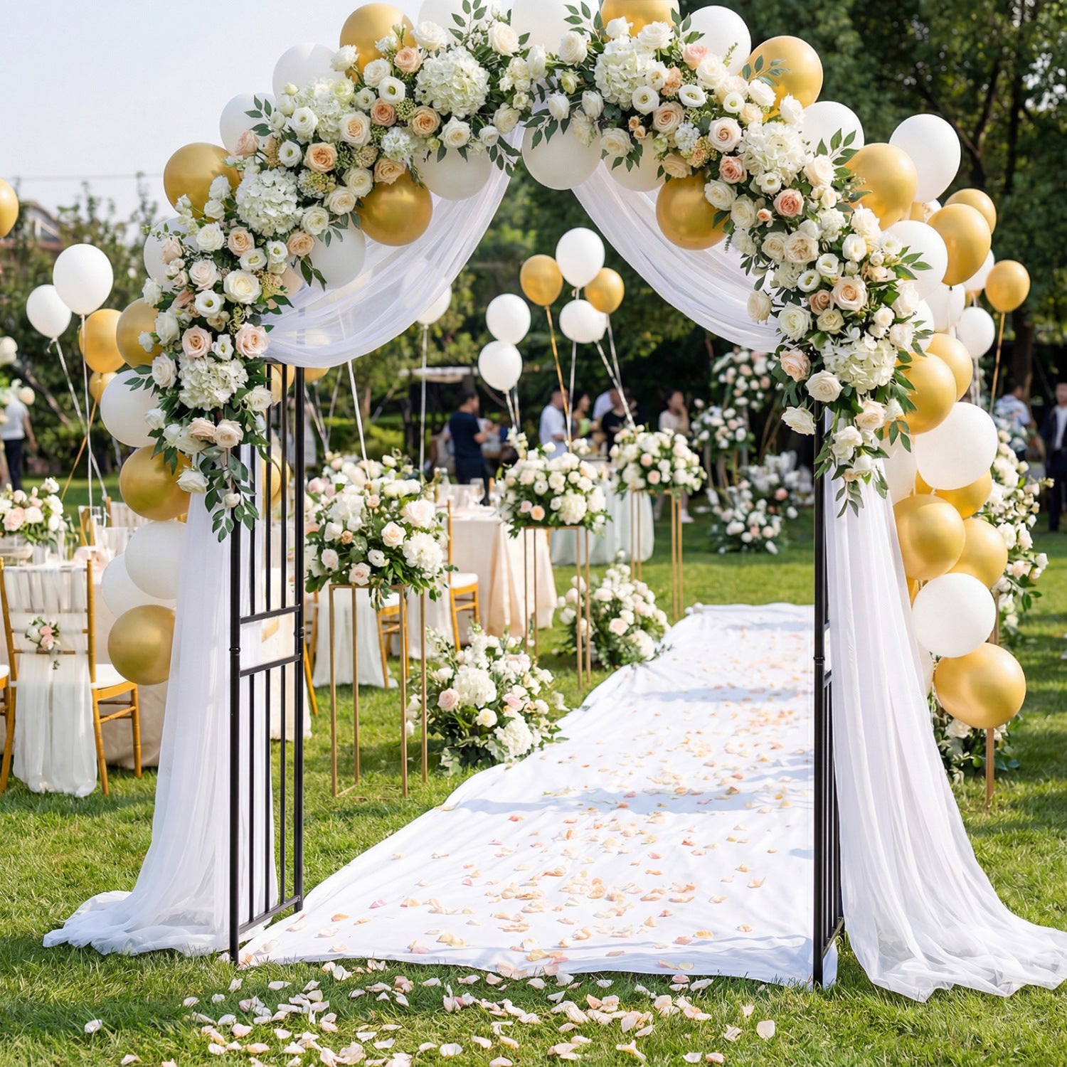 7.2 Feet Climbing Plants Arch, Black Outdoor Decor at Gallery Canada