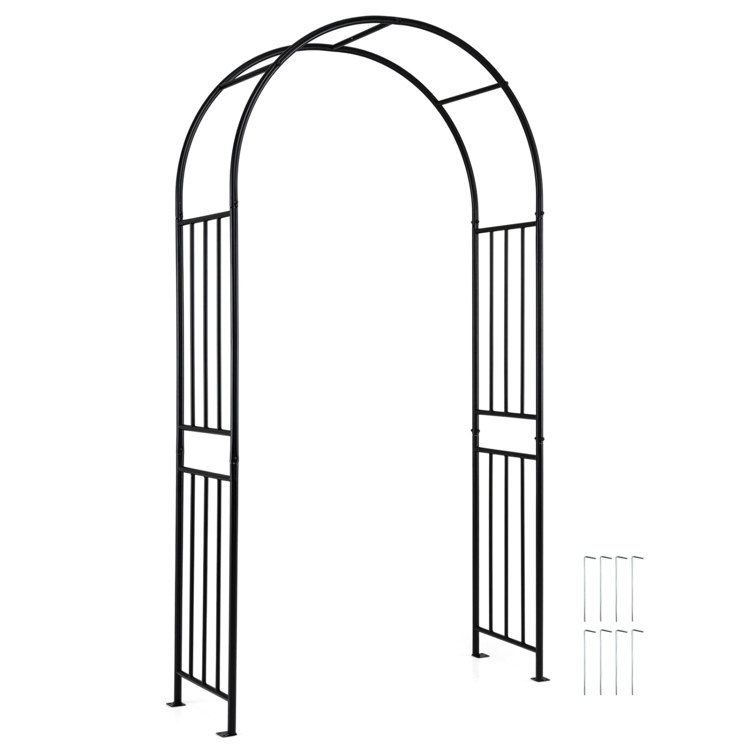 7.2 Feet Climbing Plants Arch, Black Outdoor Decor at Gallery Canada