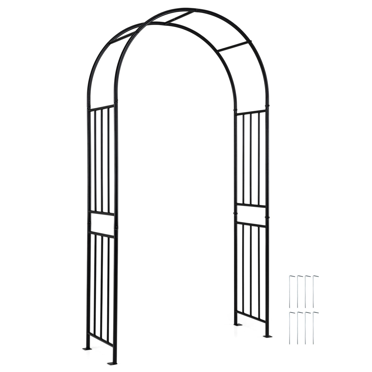 7.2 Feet Climbing Plants Arch, Black Outdoor Decor at Gallery Canada