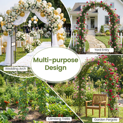 7.2 Feet Climbing Plants Arch, Black Outdoor Decor at Gallery Canada
