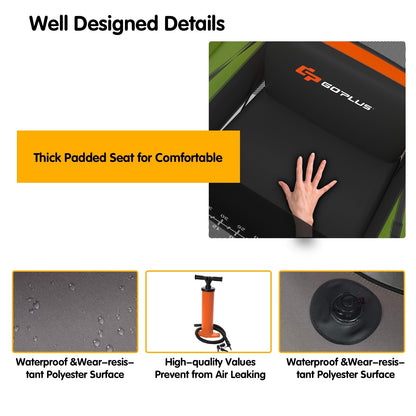 Inflatable Fishing Float Tube with Pump Storage Pockets and Fish Ruler, Green Surfing at Gallery Canada