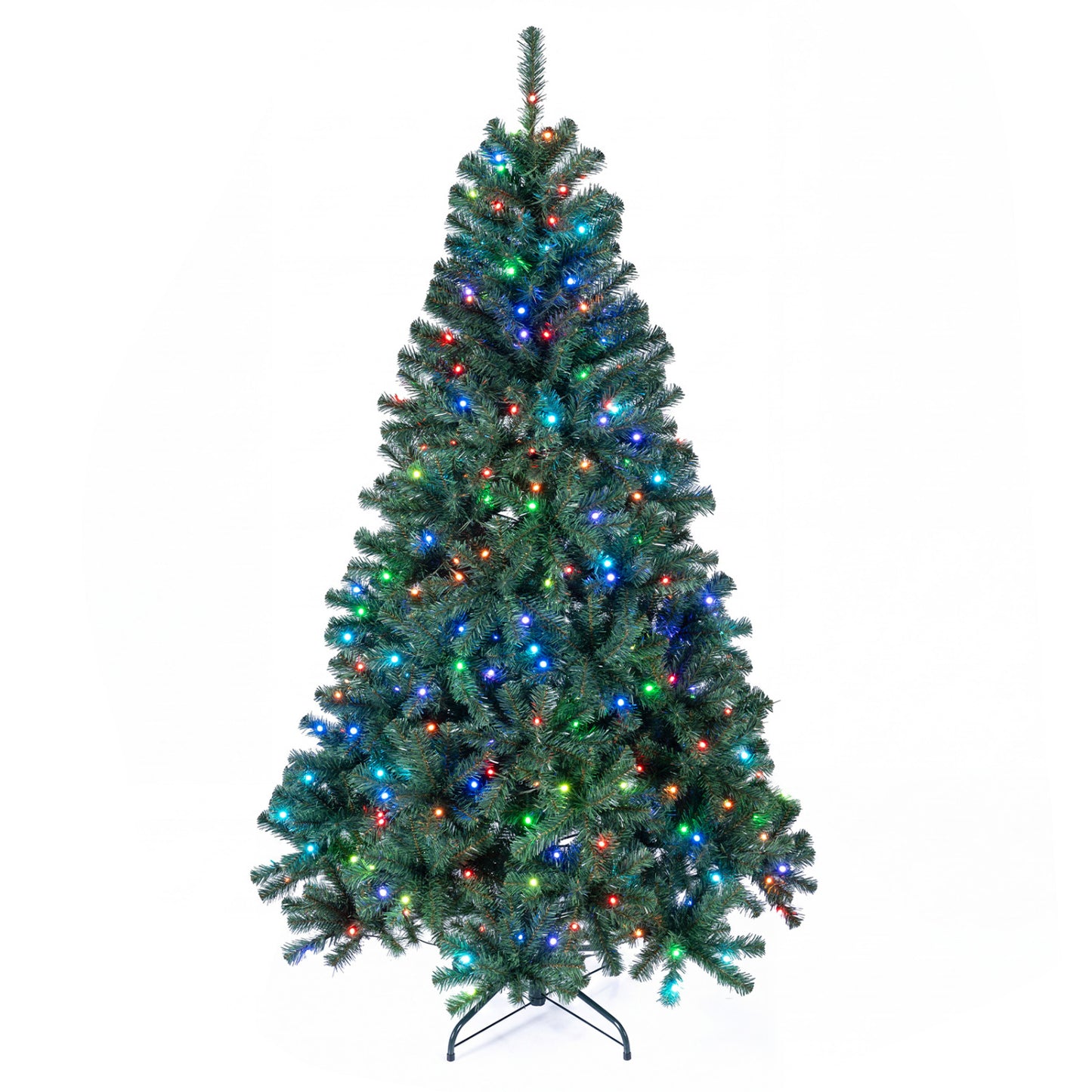 Sapin de Noël intelligent à crayon de 6 pieds avec télécommande, application et lumières RGB