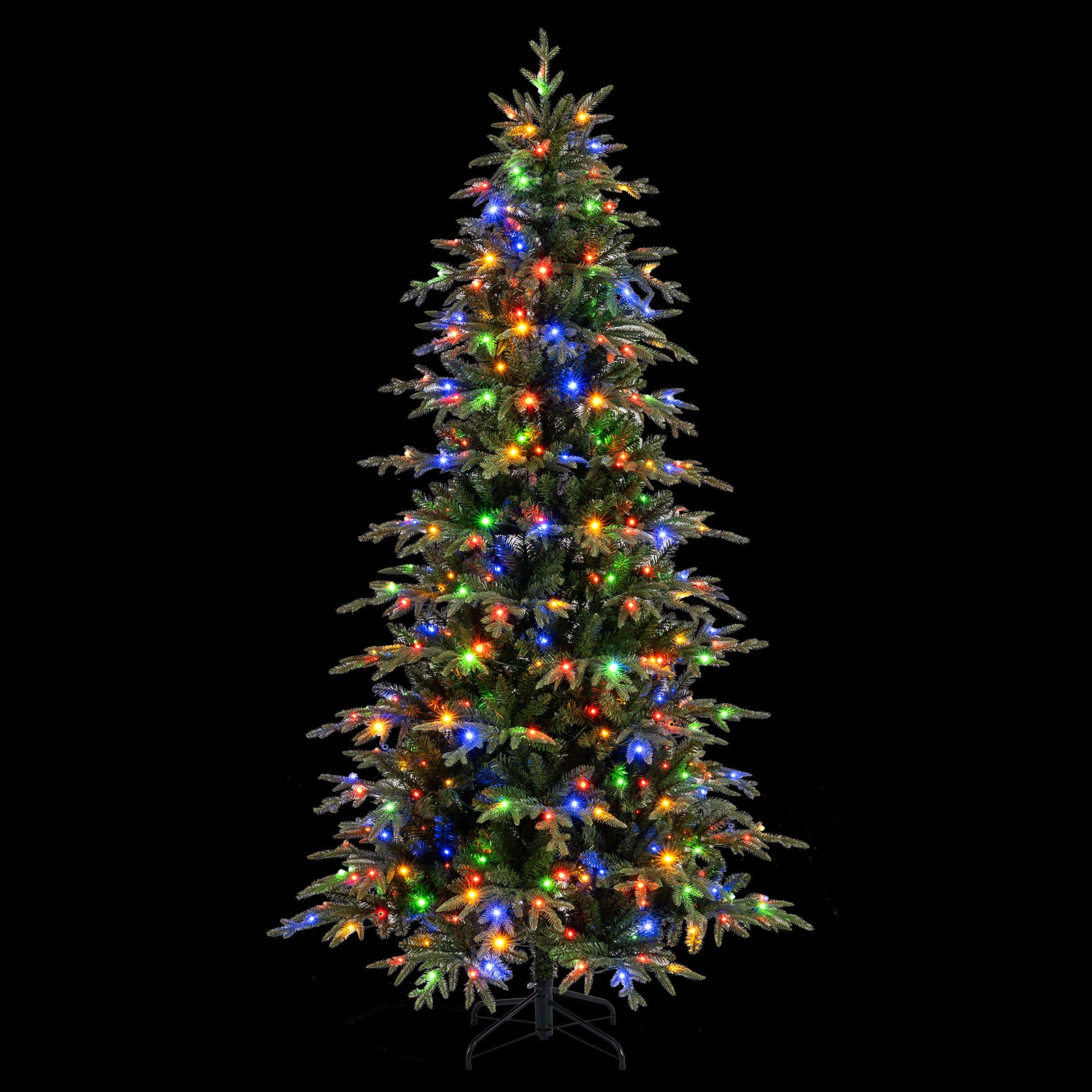 7.5 Feet Pre-Lit Artificial Christmas Tree Hinged Xmas Tree with LED Lights Christmas Tree at Gallery Canada