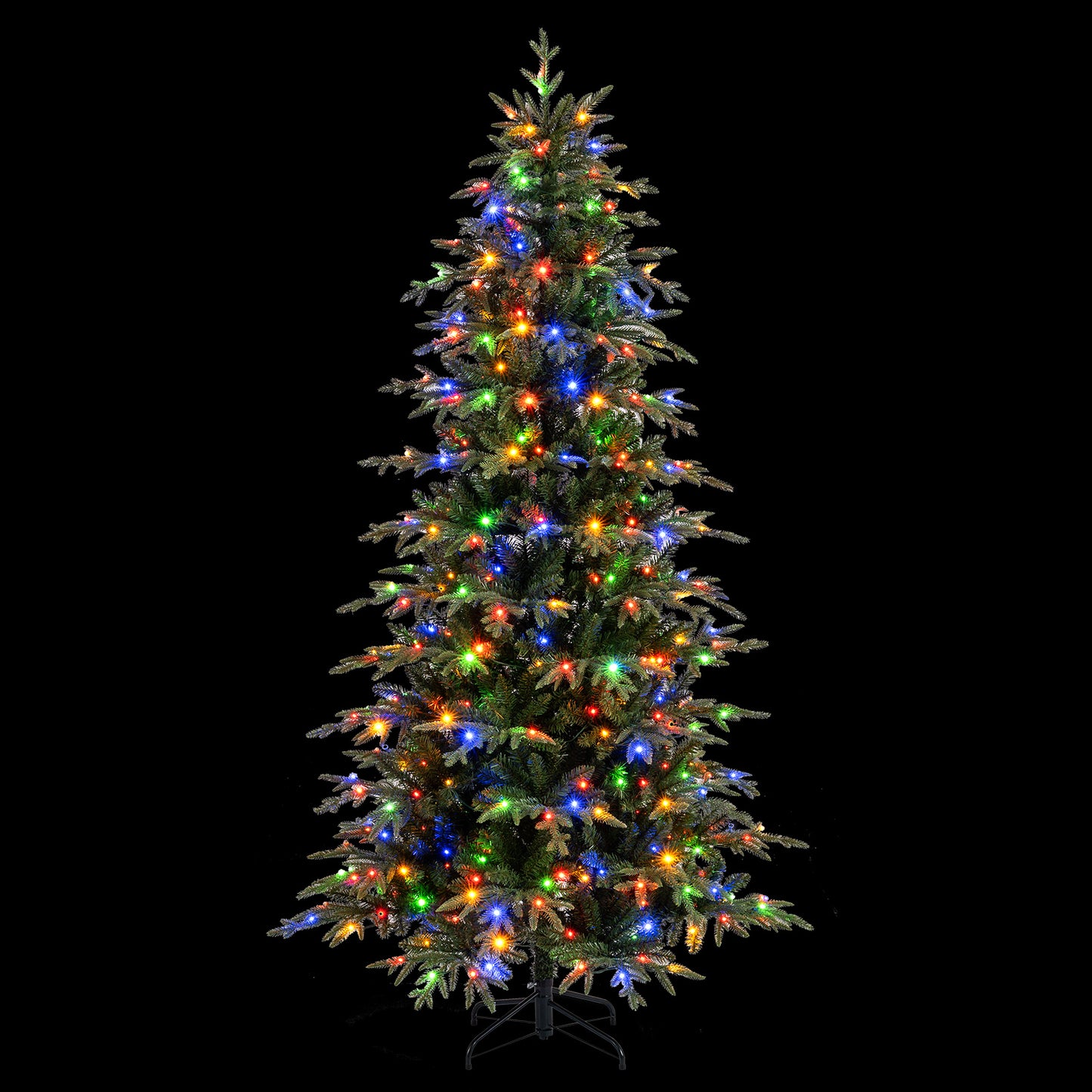 7.5 Feet Pre-Lit Artificial Christmas Tree Hinged Xmas Tree with LED Lights Christmas Tree at Gallery Canada