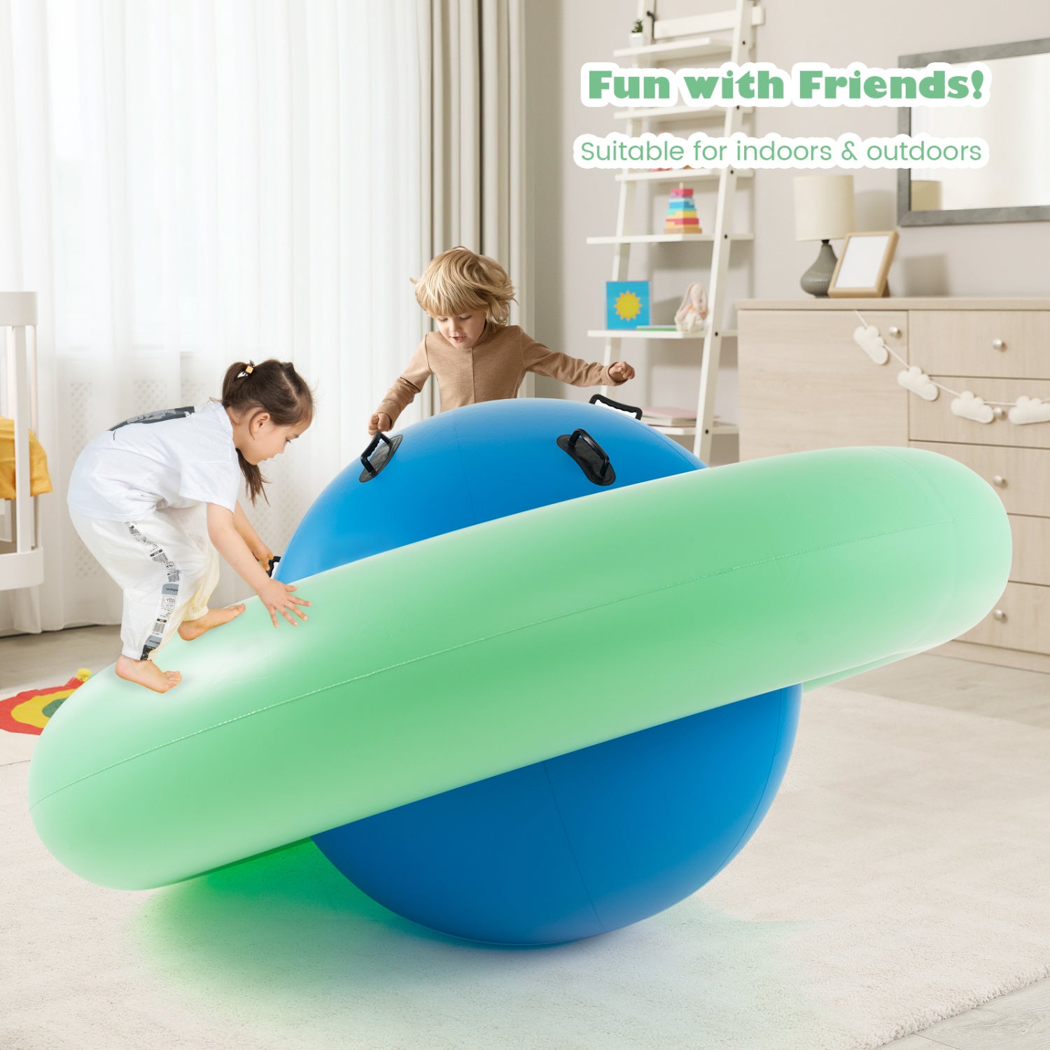 7.5 Foot Giant Inflatable Dome Rocker Bouncer, Green Toy Sports at Gallery Canada