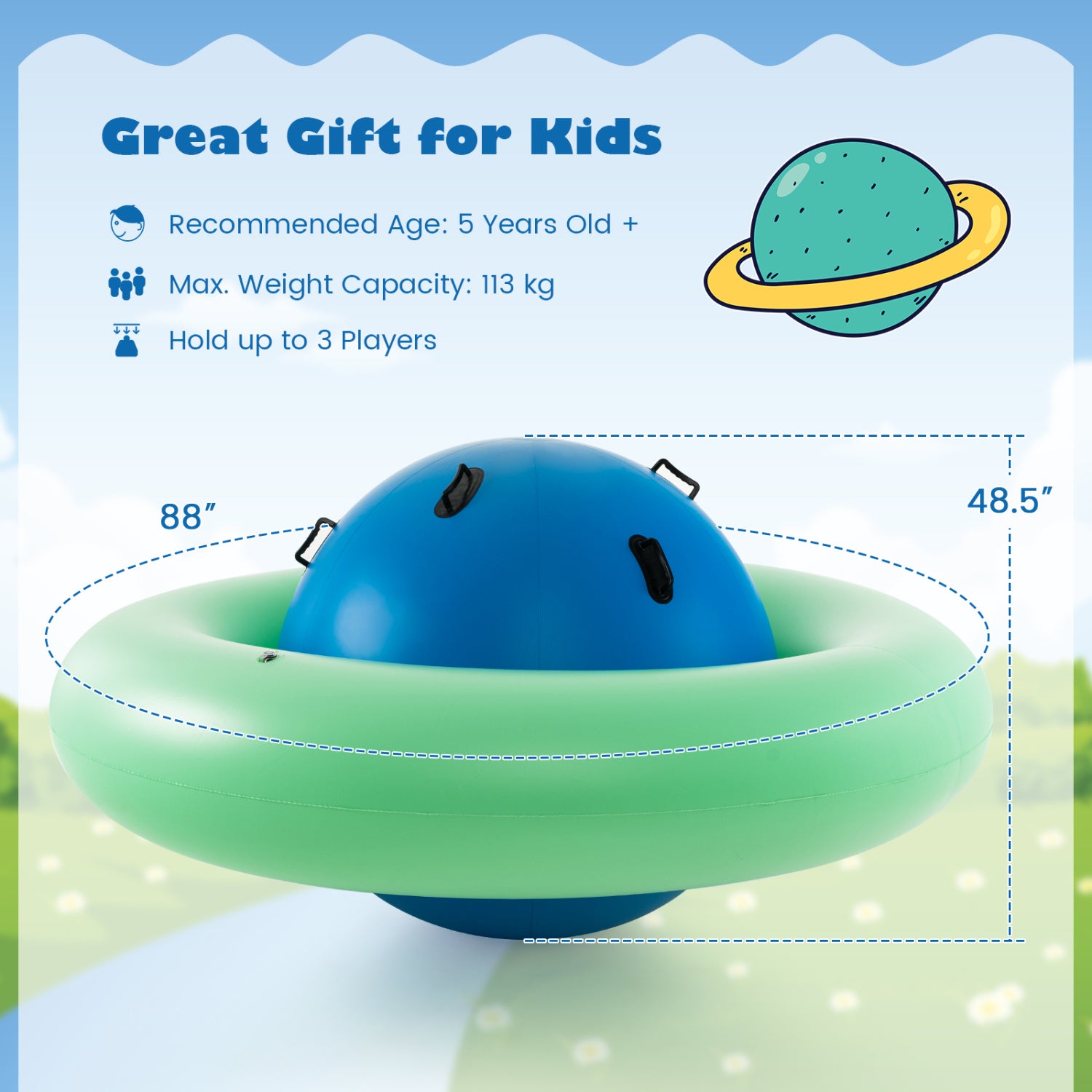 7.5 Foot Giant Inflatable Dome Rocker Bouncer, Green Toy Sports at Gallery Canada