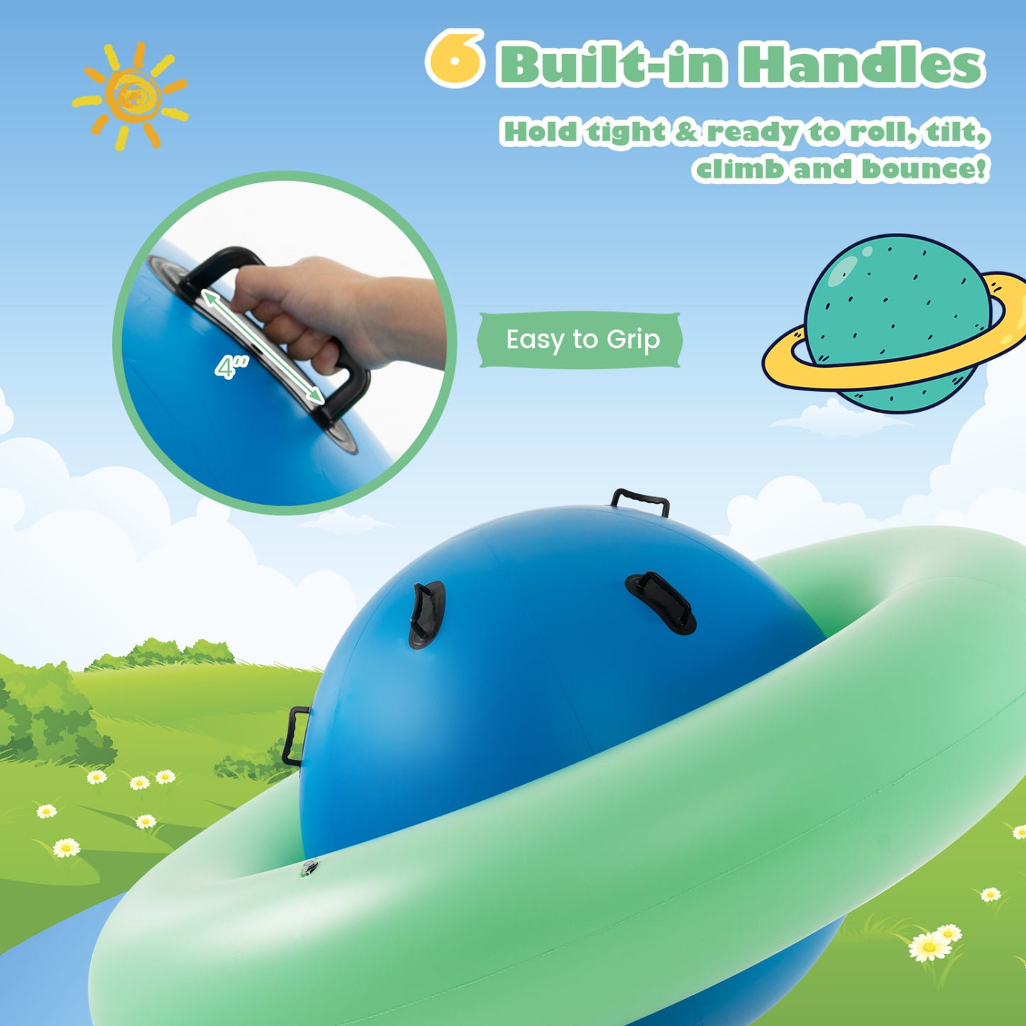 7.5 Foot Giant Inflatable Dome Rocker Bouncer, Green Toy Sports at Gallery Canada