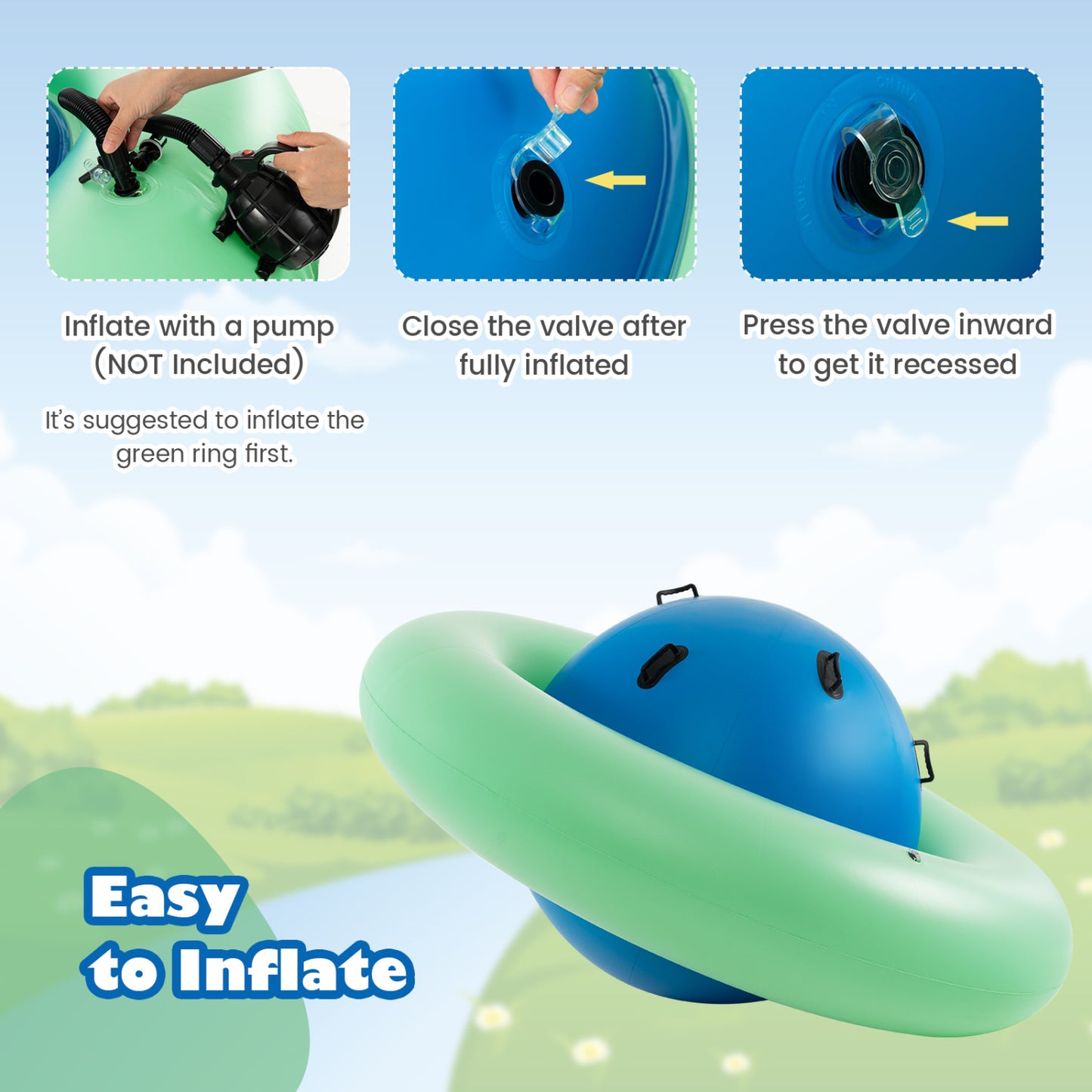 7.5 Foot Giant Inflatable Dome Rocker Bouncer, Green Toy Sports at Gallery Canada