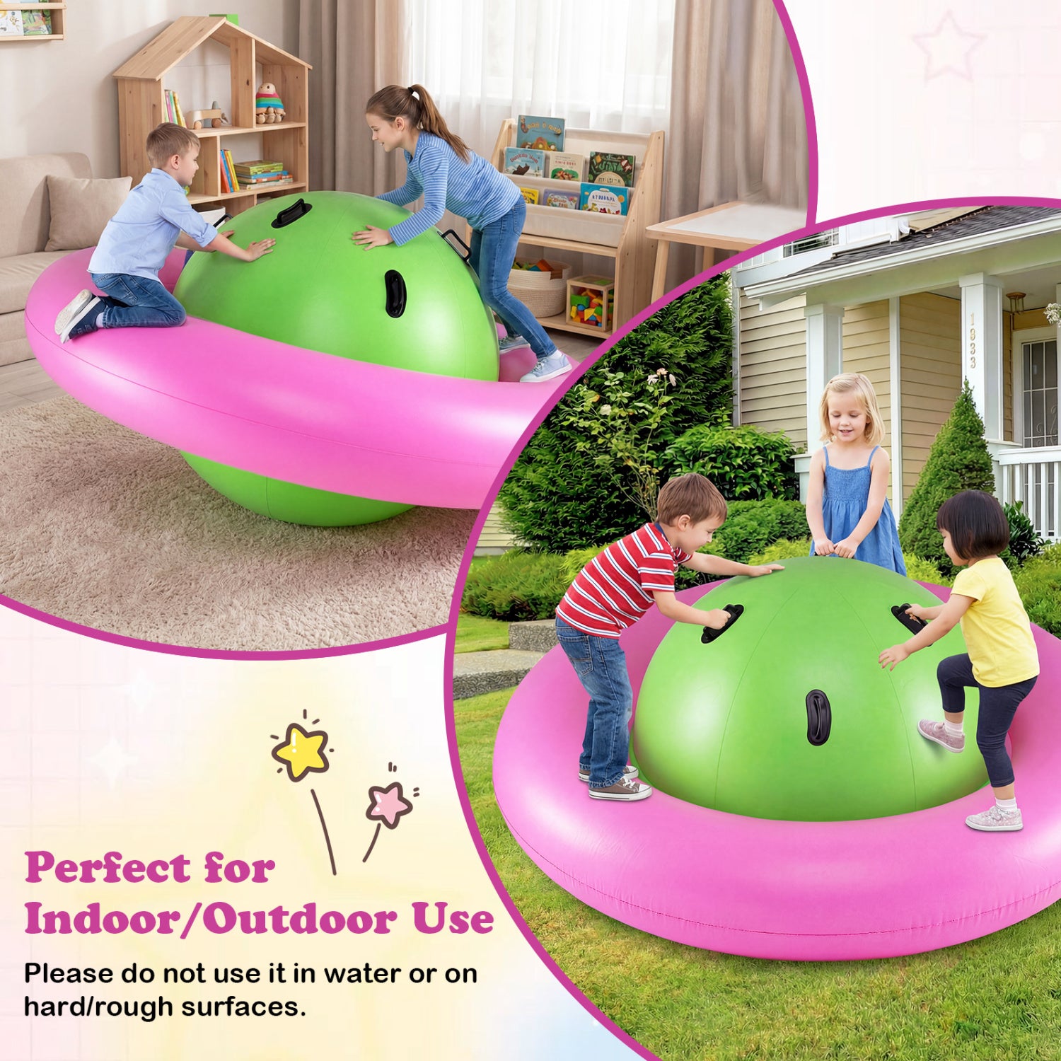7.5 Foot Giant Inflatable Dome Rocker Bouncer, Pink Toy Sports at Gallery Canada
