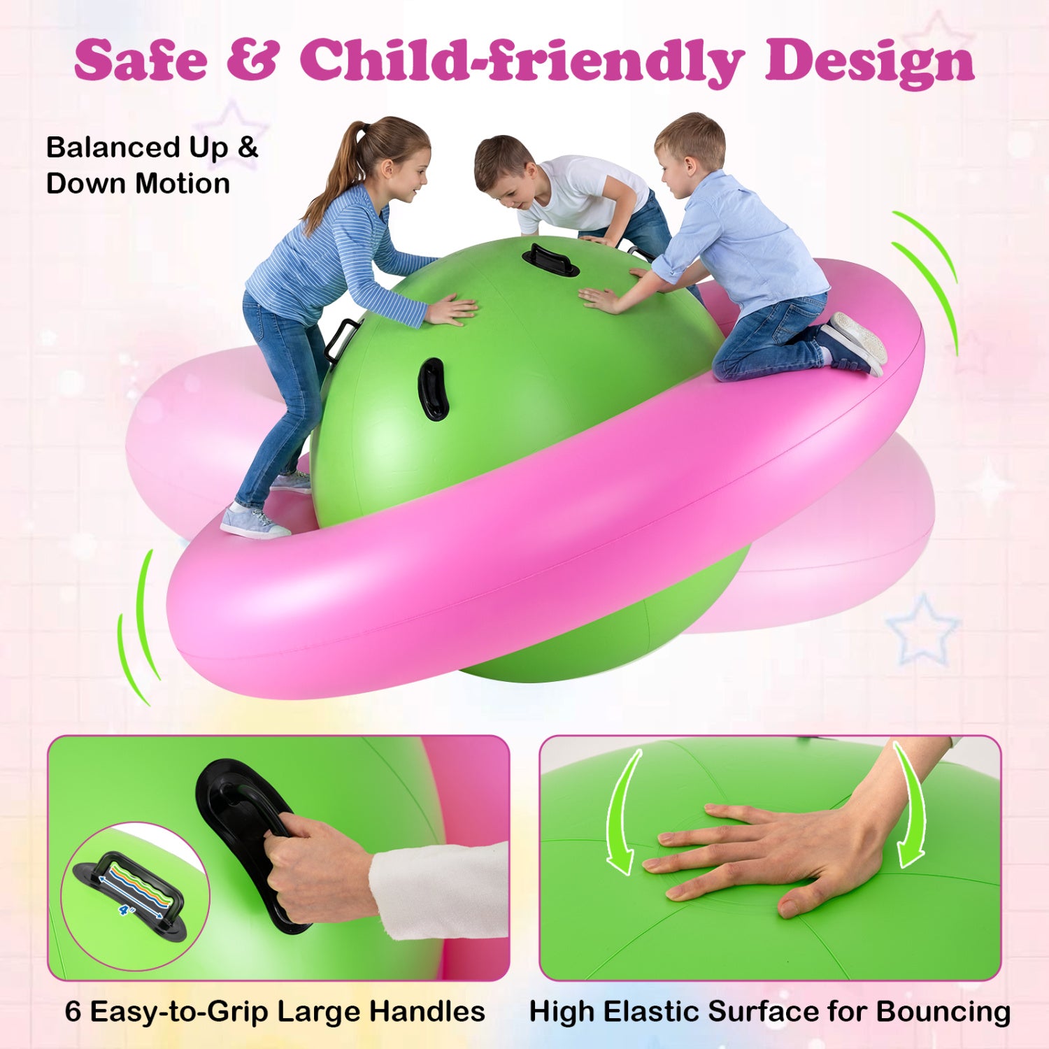 7.5 Foot Giant Inflatable Dome Rocker Bouncer, Pink Toy Sports at Gallery Canada
