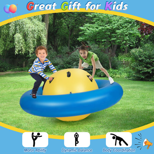 7.5 Foot Inflatable Dome Rocker Bouncer, 6 Handles, Blue Toy Sports Blue at Gallery Canada