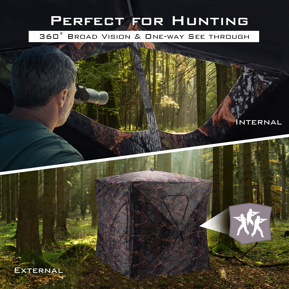Ground Hunting Blind Portable Deer Pop Up Camo Hunter Hunting & Shooting at Gallery Canada