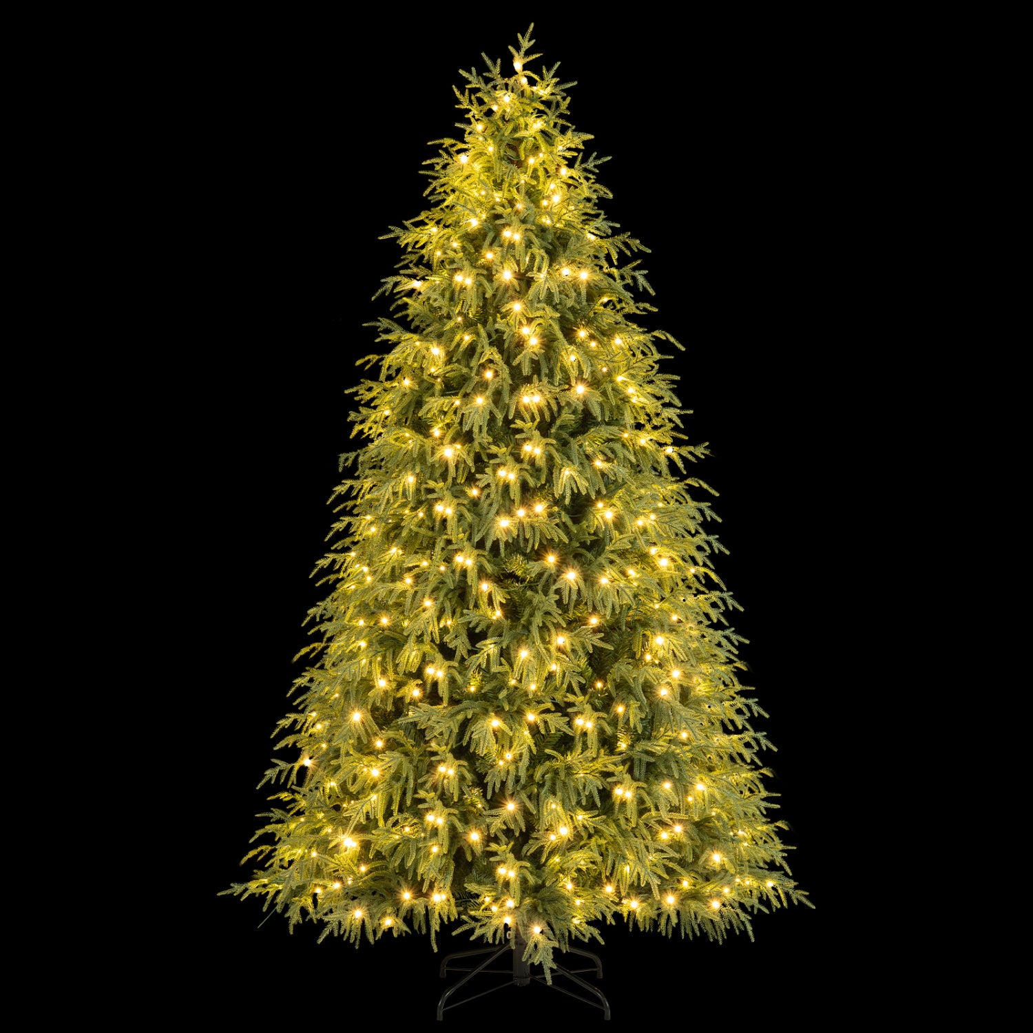 7.5 Feet Pre-Lit Artificial Christmas Tree, Hinged Faux Xmas Tree Christmas Tree at Gallery Canada