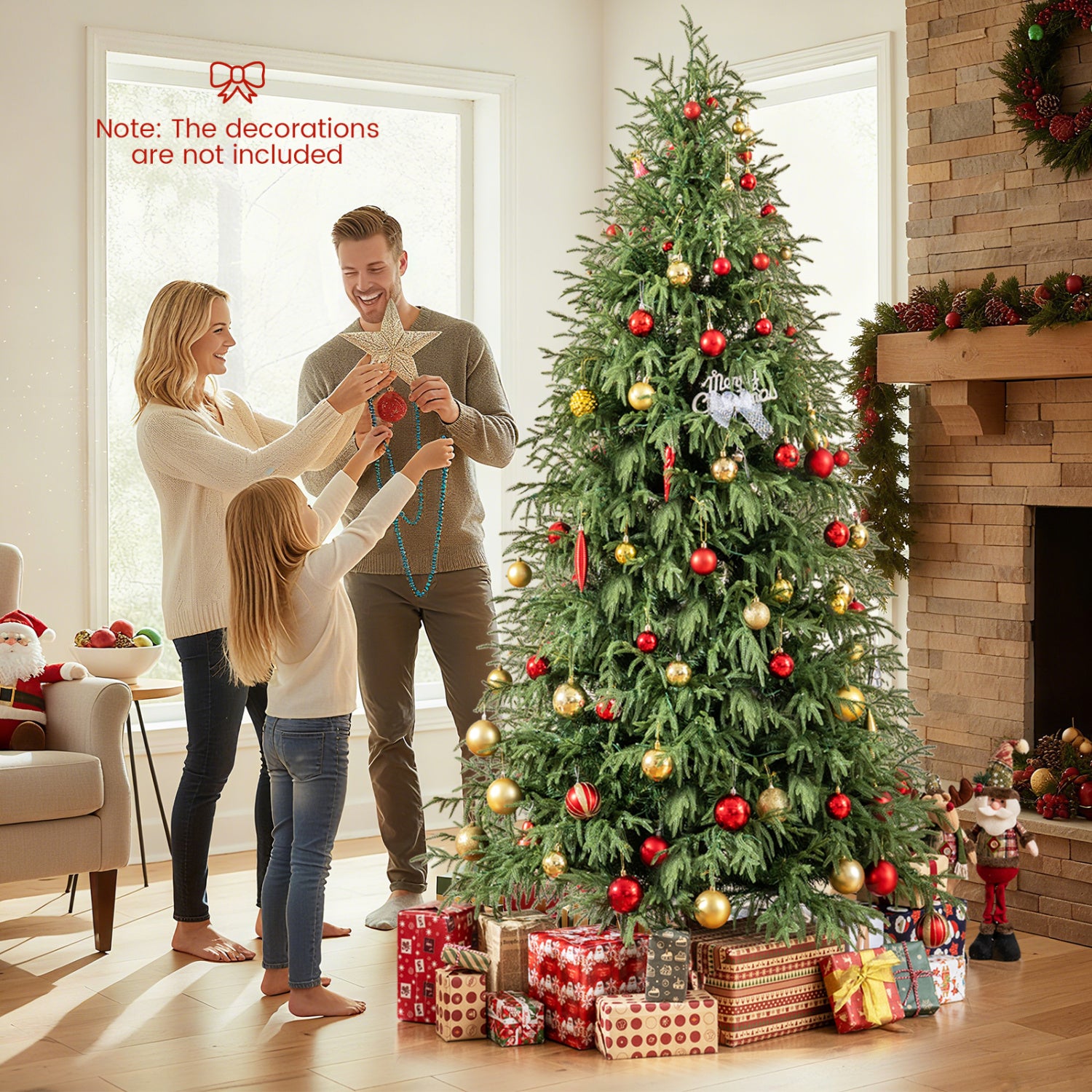 Pre-Lit Artificial Christmas Tree, Hinged, 8 Feet, Faux Christmas Tree at Gallery Canada