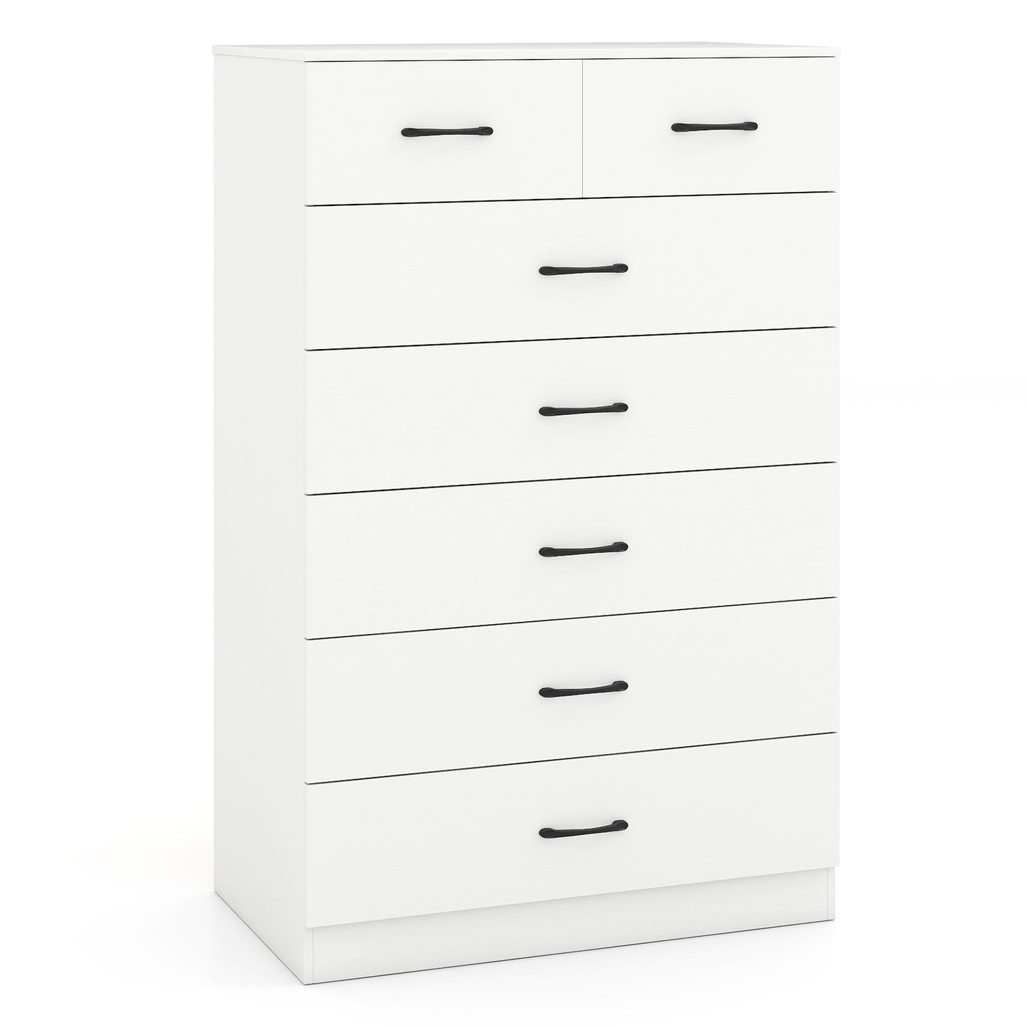 7-Drawer Tall Dresser, Metal Handles, Anti-Tipping Kits, White Dressers & Chests at Gallery Canada