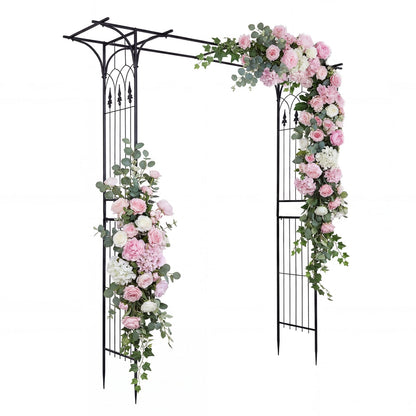 Garden Arch Arbor 7 FT, Flat Top for Climbing Plants Outdoor Decor at Gallery Canada