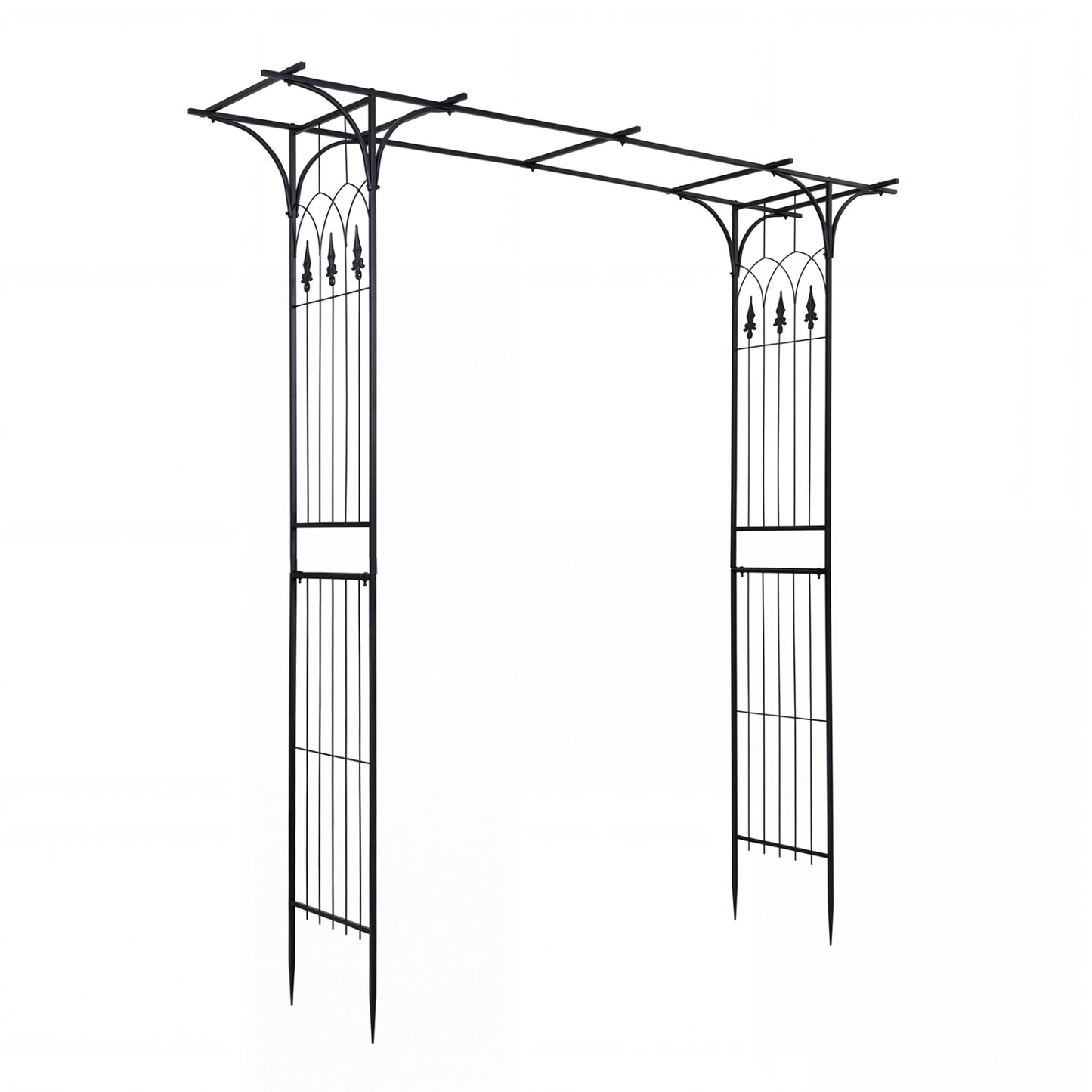Garden Arch Arbor 7 FT, Flat Top for Climbing Plants Outdoor Decor at Gallery Canada